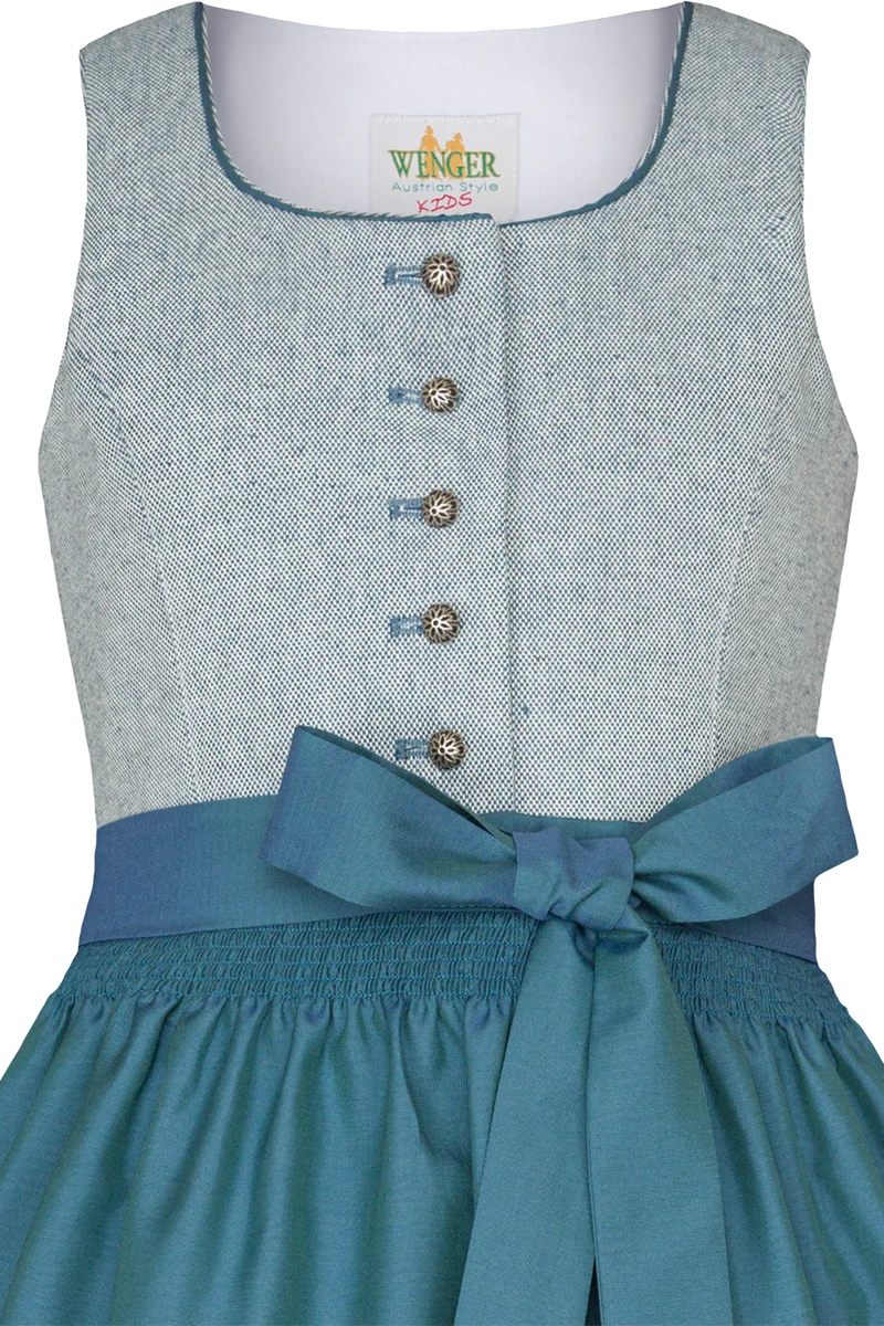 Kinderdirndl mit Paisleymuster und runder Ausschnitt