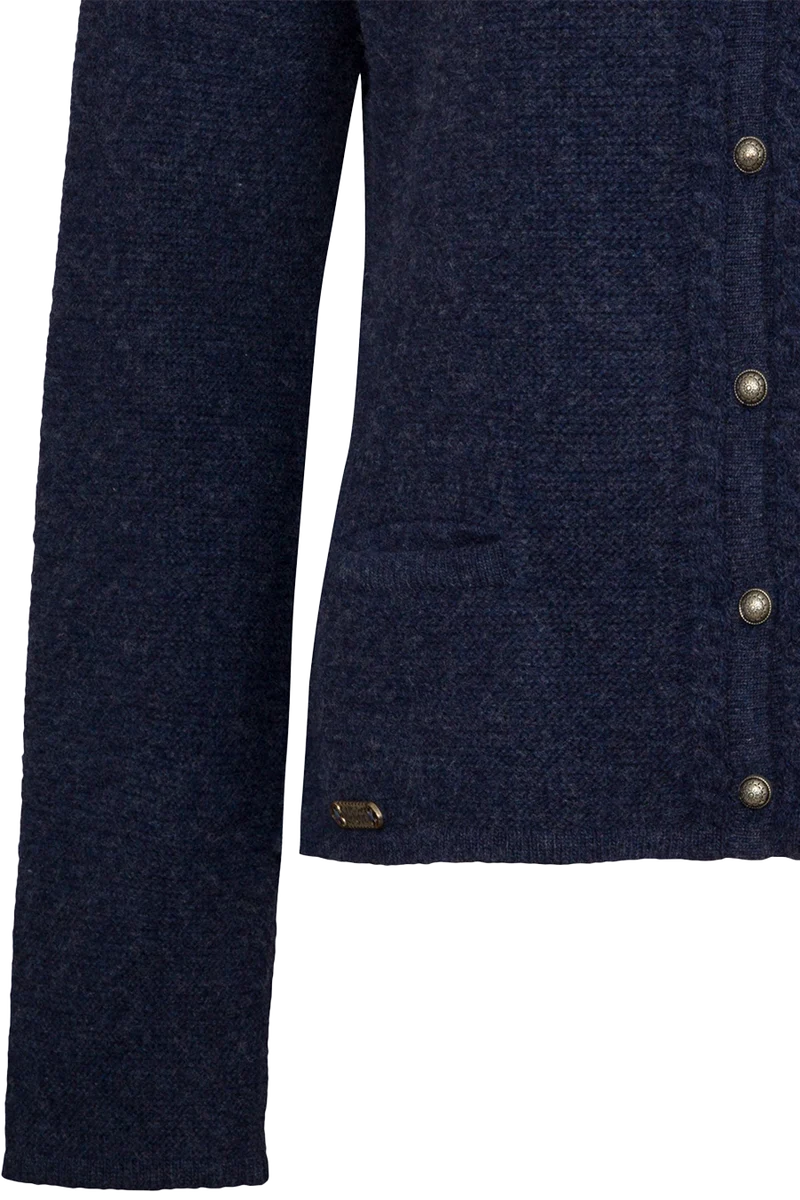 Damen Trachten Strickjacke mit Wolle - dunkelblau