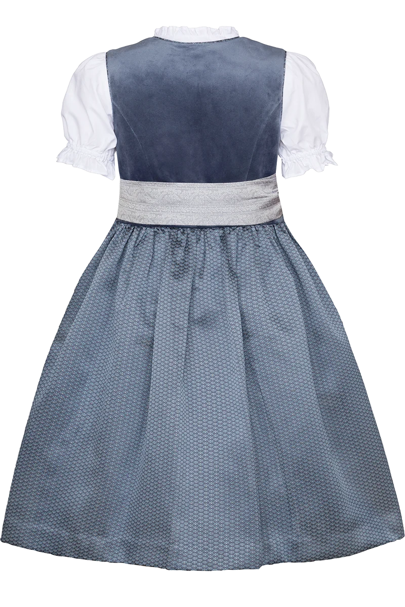 Kinder-Samtdirndl mit Bluse