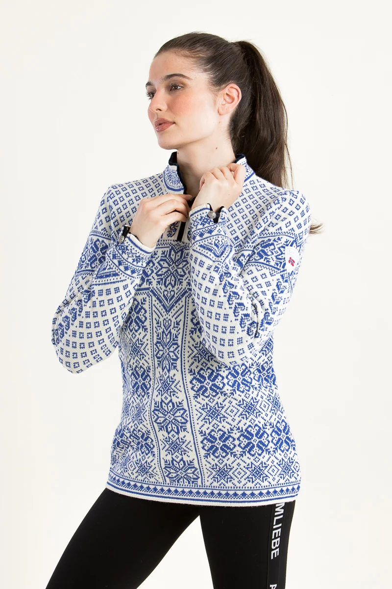 Dale of Norway Norwegerpulli Peace blau