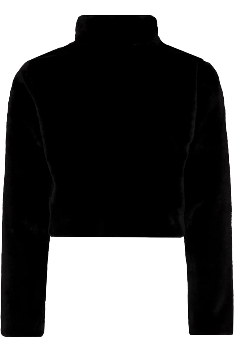 Damen Trachten-Wendejacke Bolero Kunstfell mit Leo-Muster