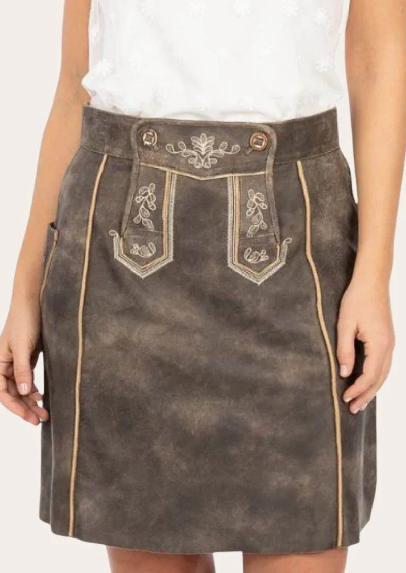 Lederhosenrock Damen mit Stickerei