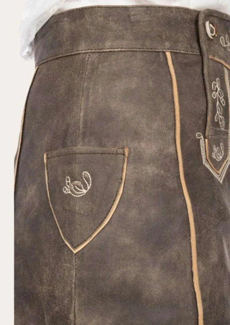 Lederhosenrock Damen mit Stickerei