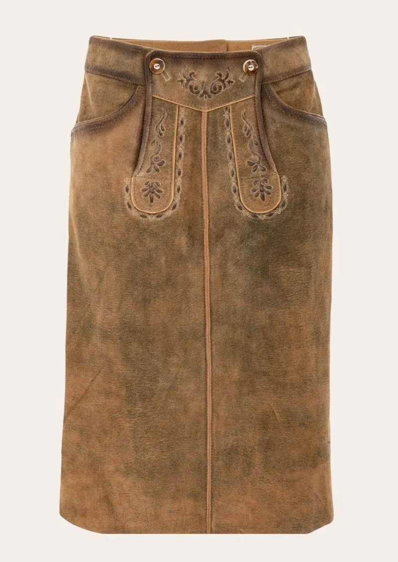 Bayerischer Lederhosenrock Damen mit Details