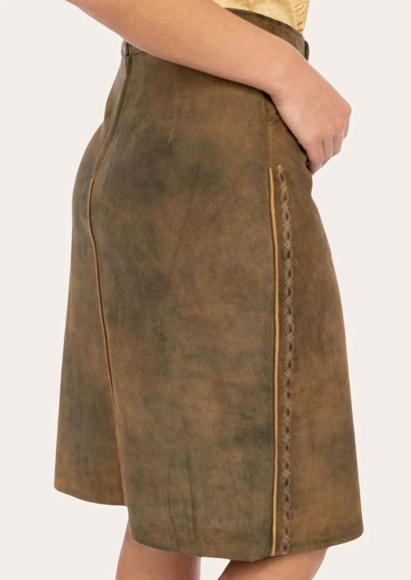 Bayerischer Lederhosenrock Damen mit Details