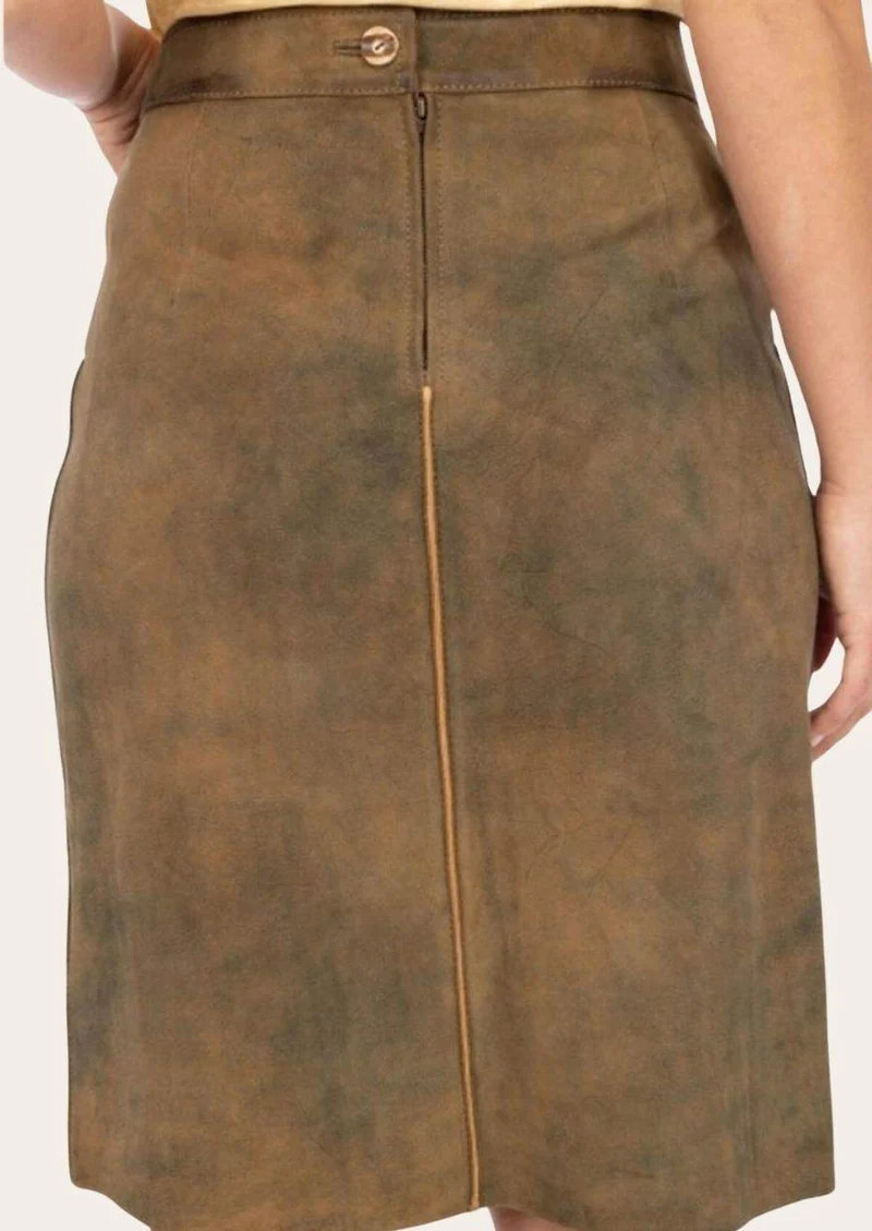 Bayerischer Lederhosenrock Damen mit Details