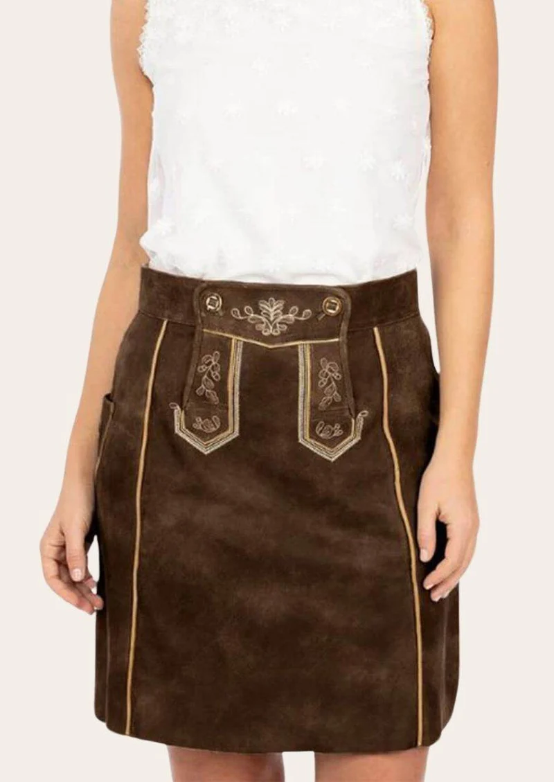 Oktoberfest Rock Damen aus Leder