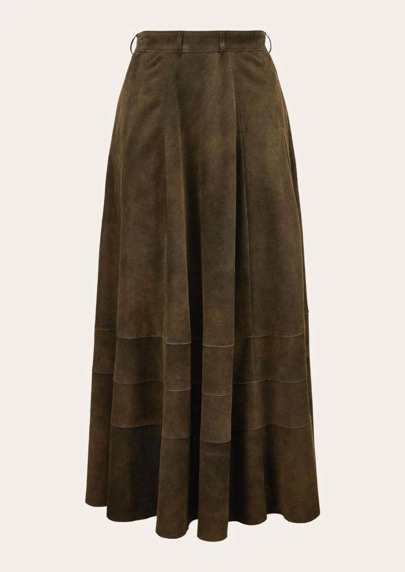 Damen Trachtenrock aus Leder für Volksfeste