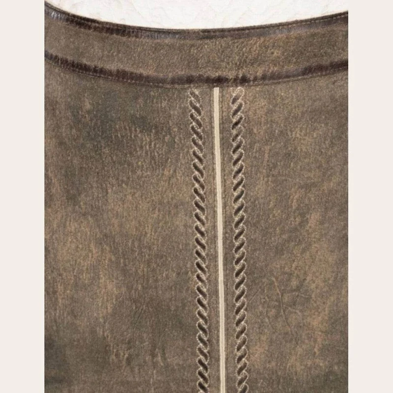 Kurzer Lederhosenrock Damen mit Stickerei
