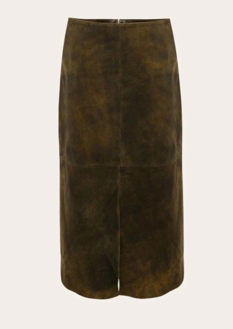 Damen Trachten Skirt in Lederoptik