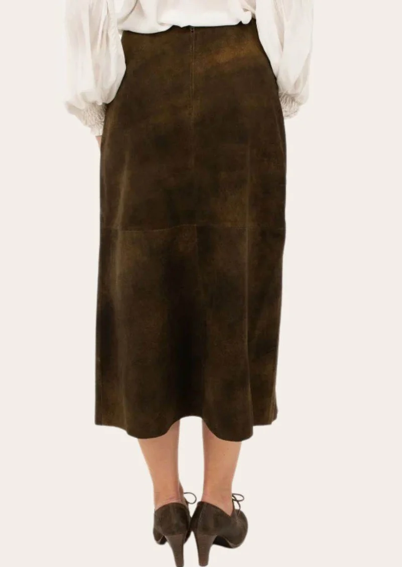 Damen Trachten Skirt in Lederoptik
