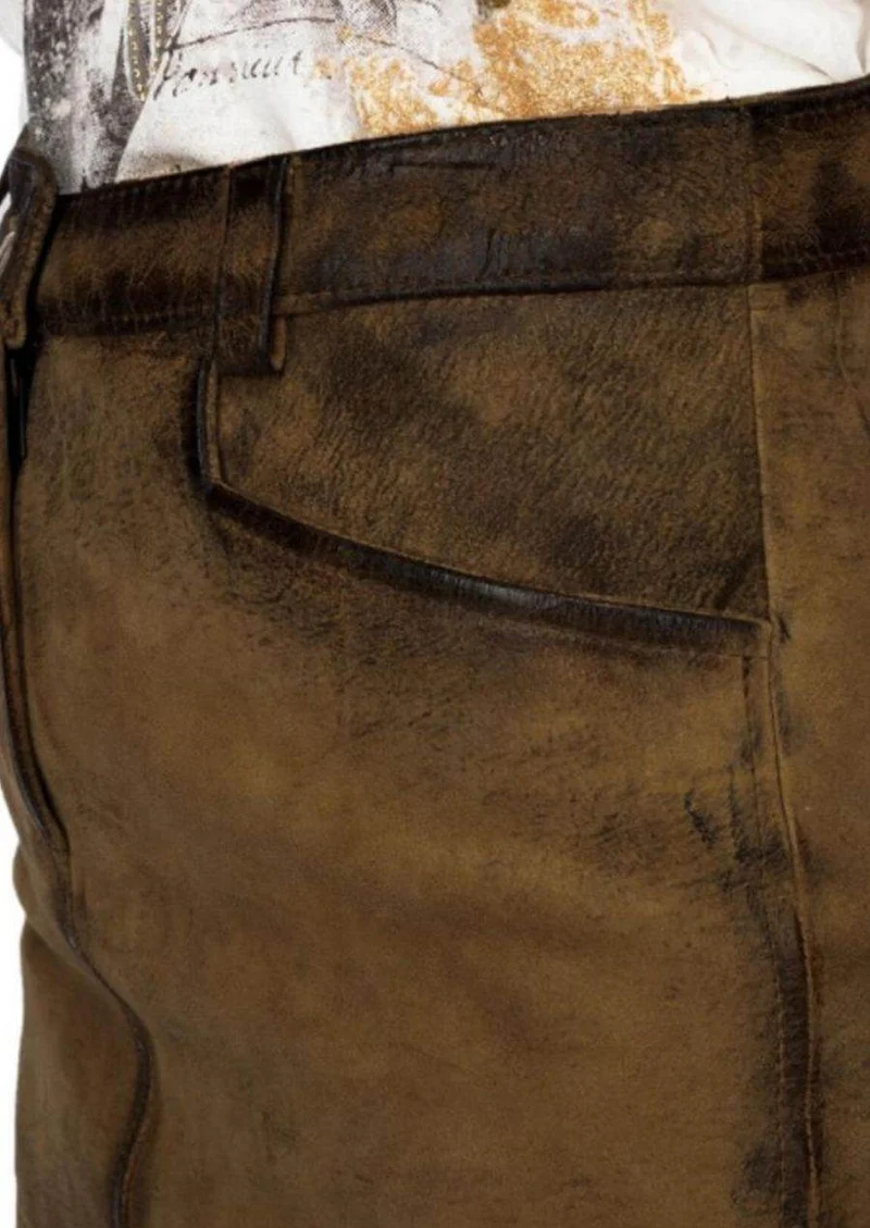 Kurzer Damen Trachtenrock aus Leder