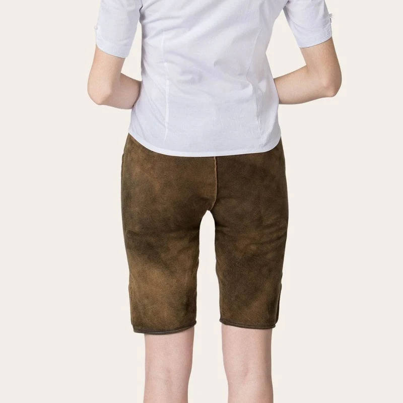 Herren Lederhose mit Trägern im Trachtenstil