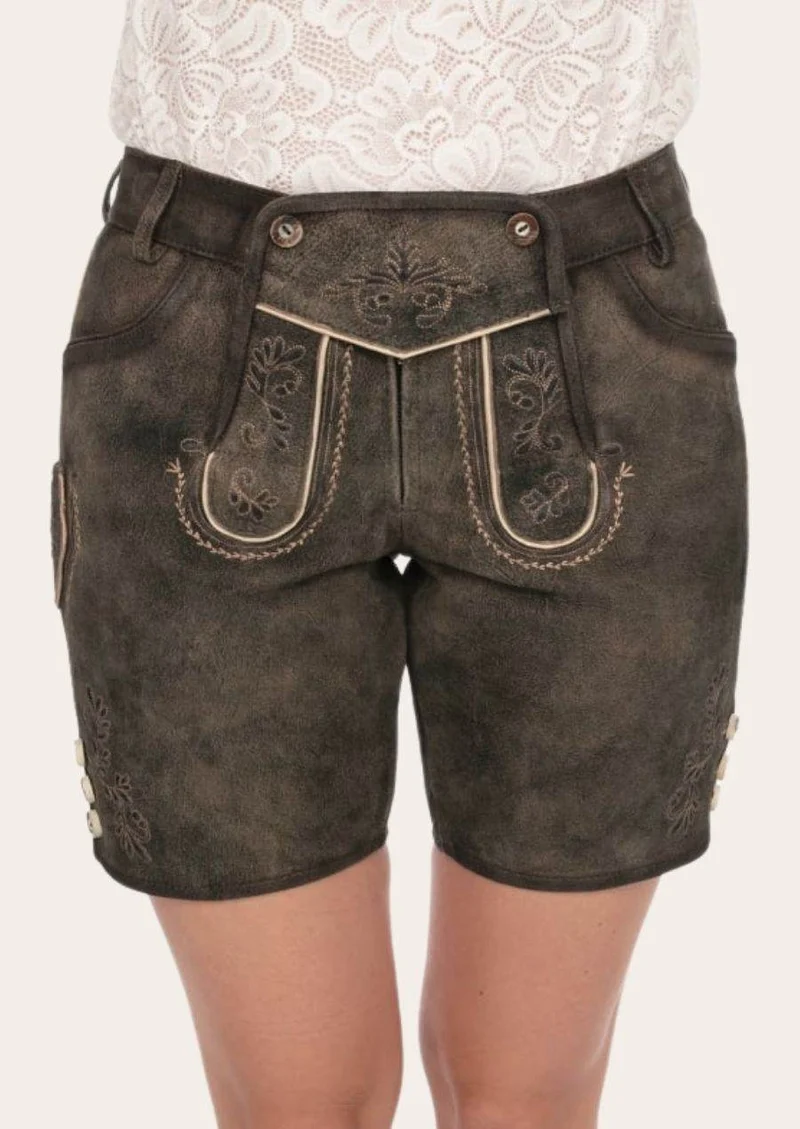Damen Lederhose Oktoberfest klassische Form