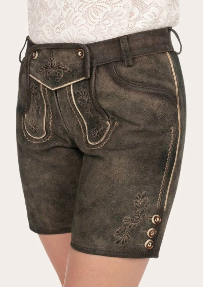 Damen Lederhose Oktoberfest klassische Form
