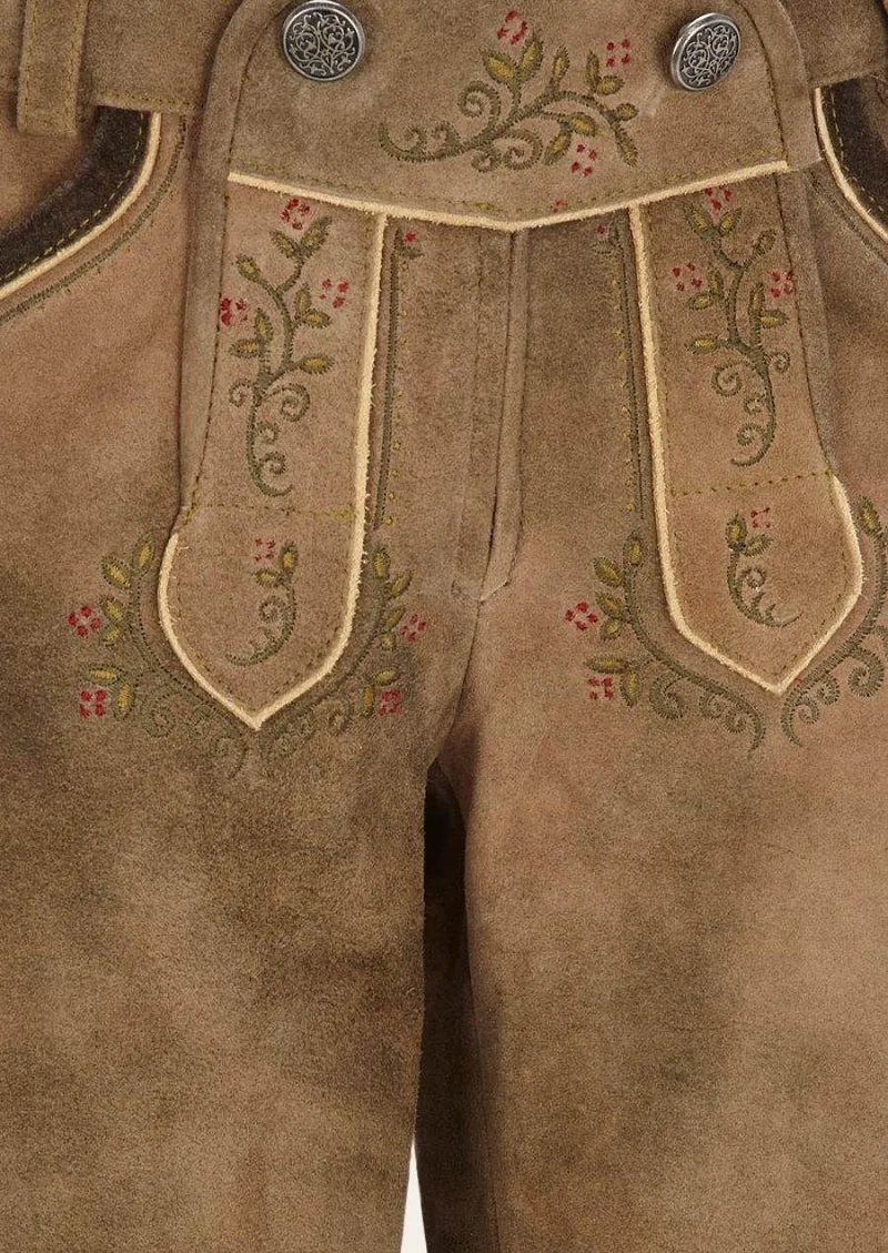 Damen Kniebundlederhose aus Veloursleder
