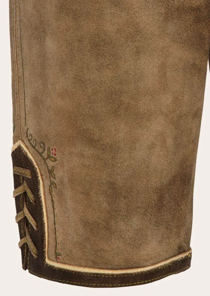 Damen Kniebundlederhose aus Veloursleder