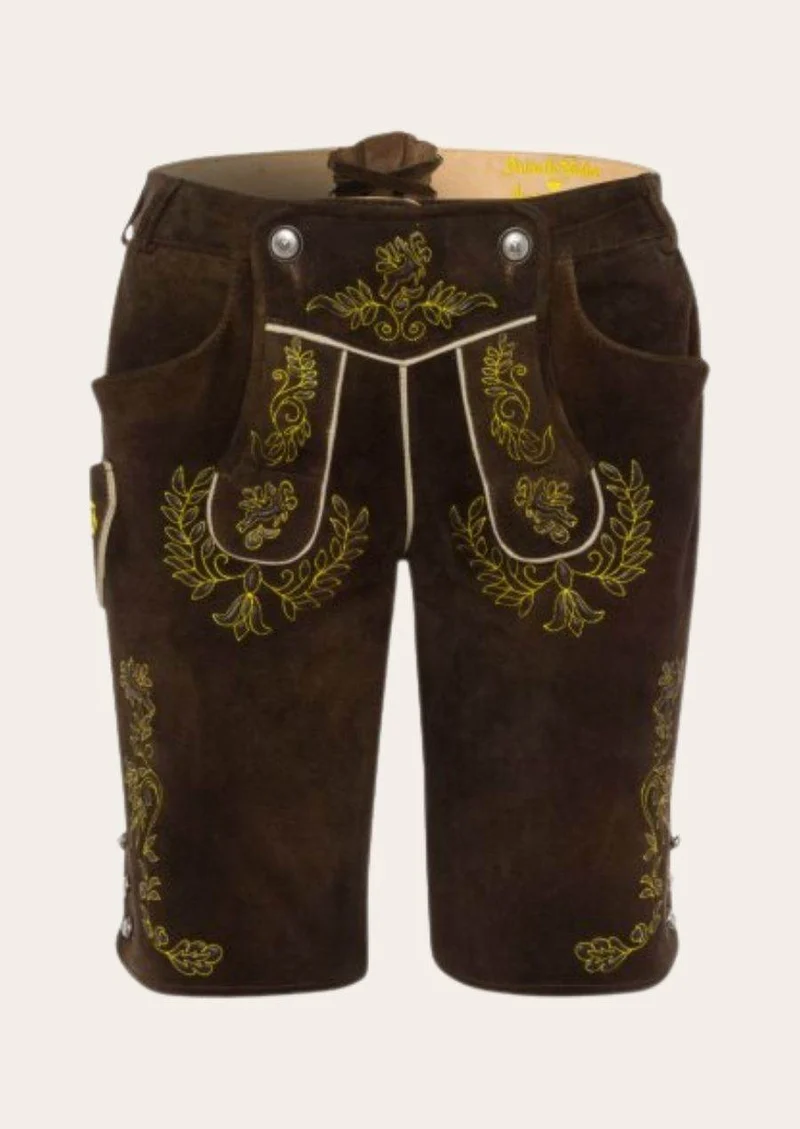 Damen Trachtenhose mit Gürtel und Blumenmotiv