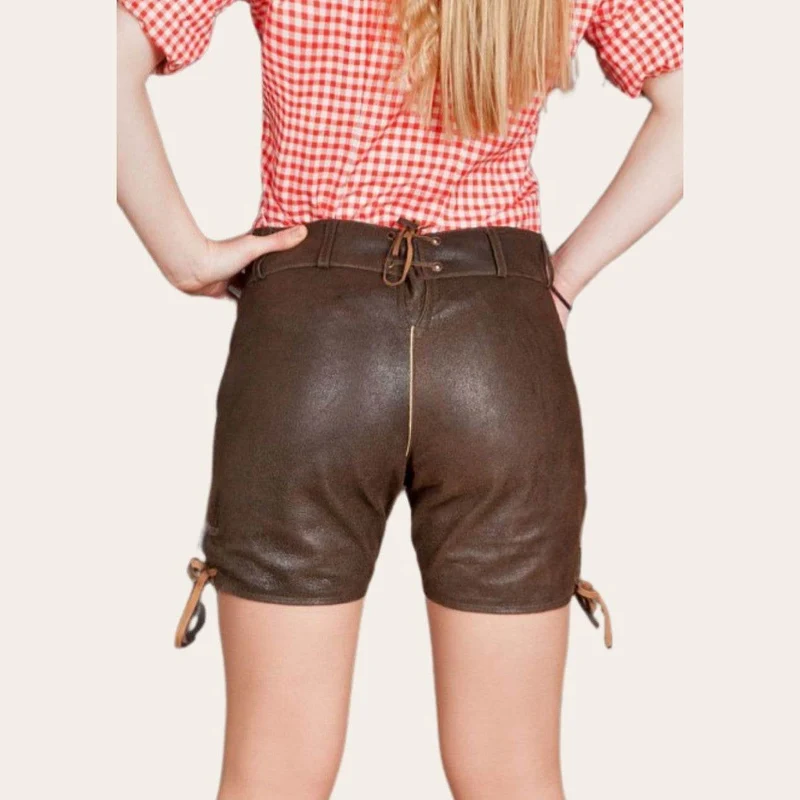 Damen Trachtenlederhose mit Zierstickerei