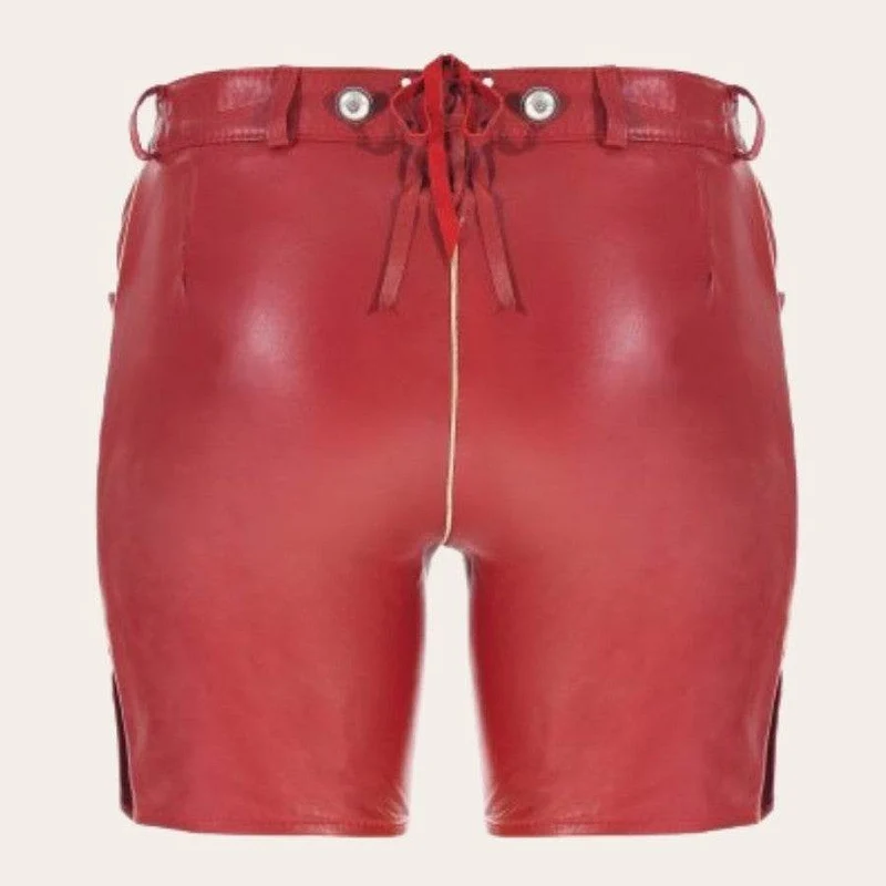Damen Lederhose aus Ziegenleder in Braun