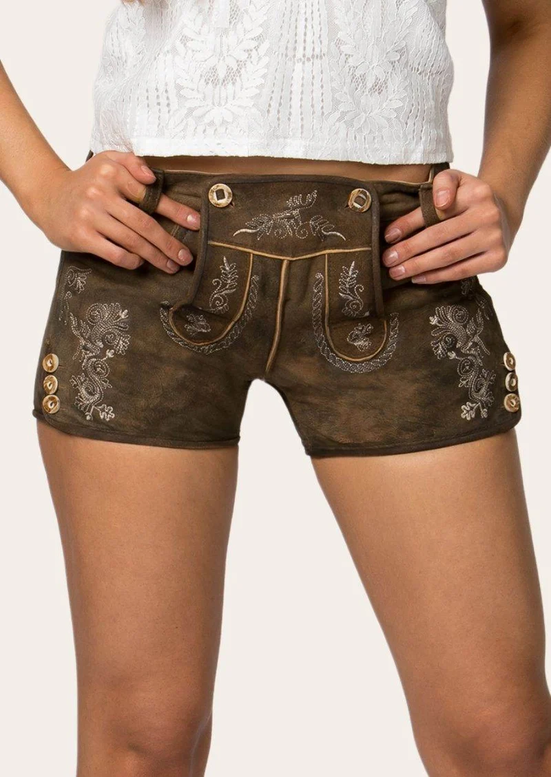 Damen Trachtenlederhose mit feinen Details