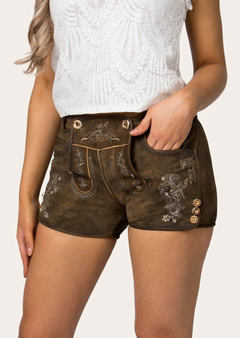 Damen Trachtenlederhose mit feinen Details