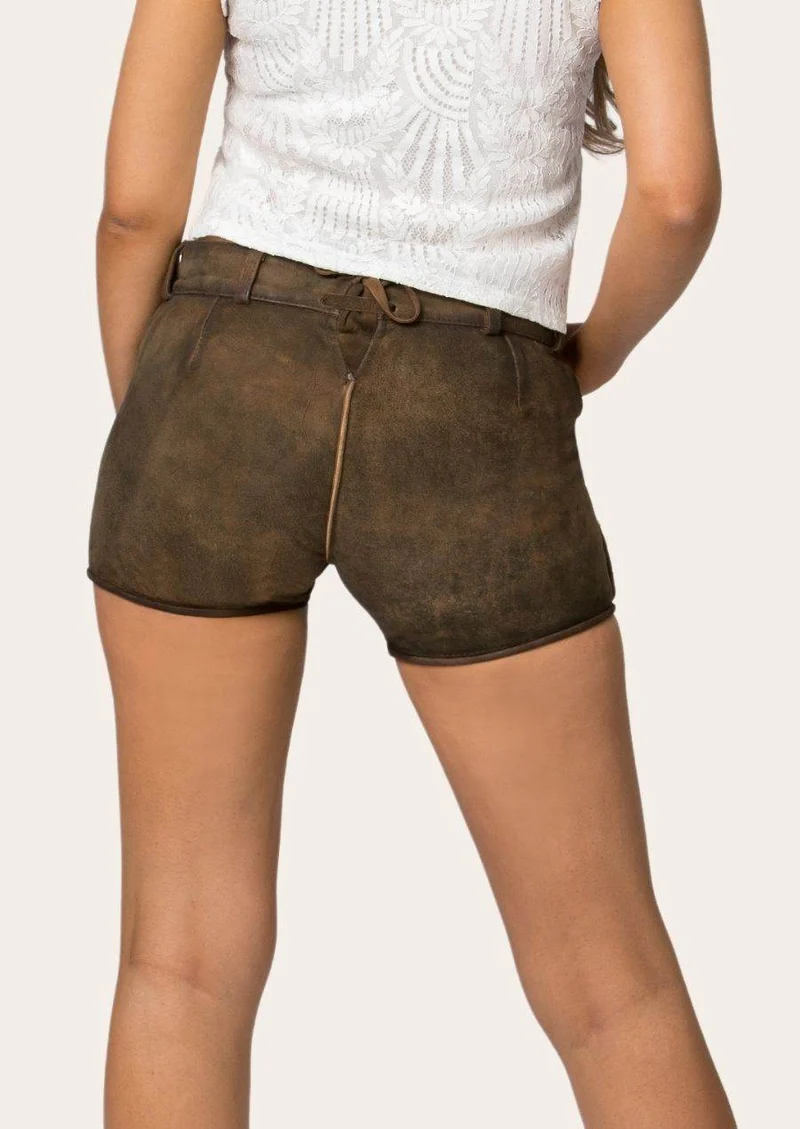 Damen Trachtenlederhose mit feinen Details