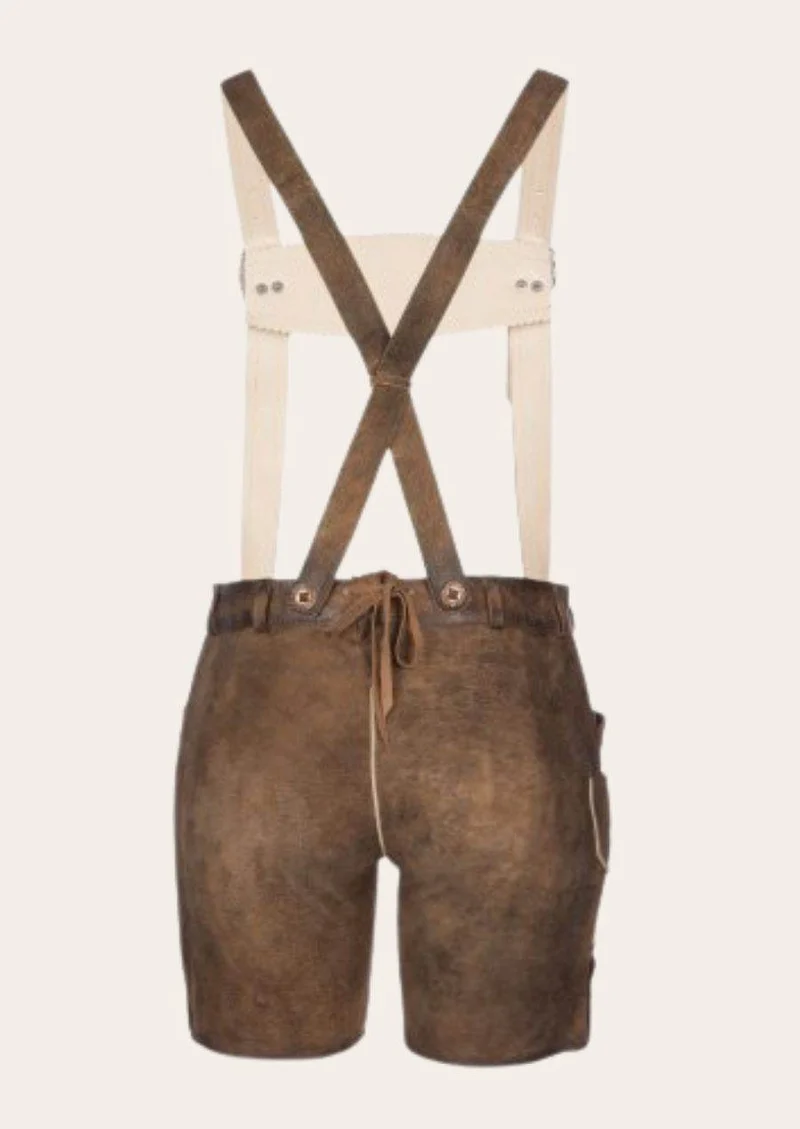 Damen Trachtenlederhose Dunkelbraun für Feste