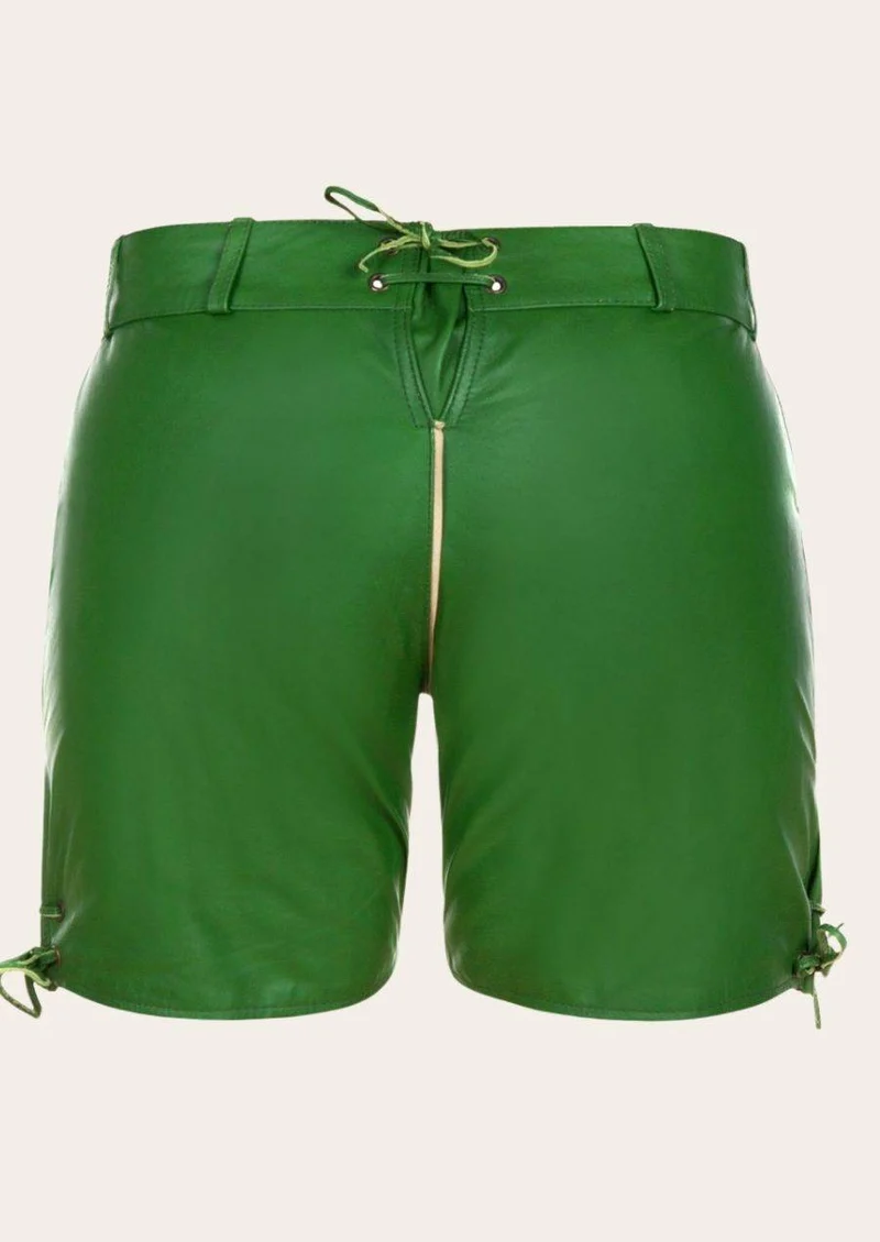 Damen Trachtenlederhose kurz dunkelbraun