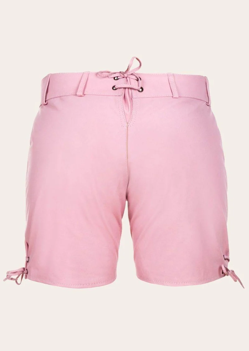 Damen Oktoberfest Lederhose mit Hirschhornknöpfen