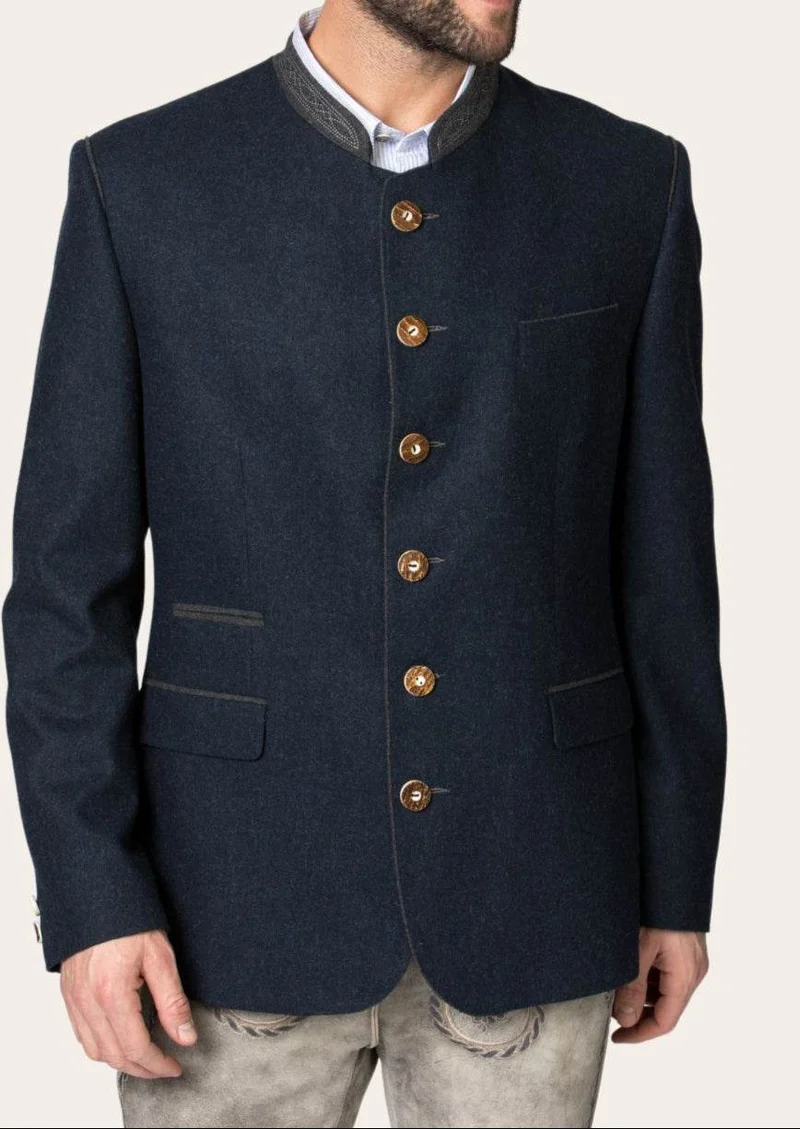 Bayerischer Herren Janker mit Paspeldetails