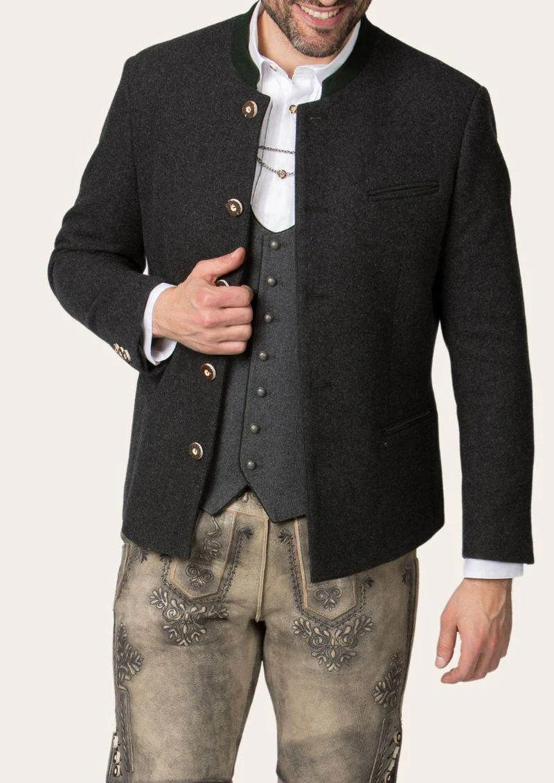 Herren Trachtenjacke aus Wolle im klassischen Schnitt