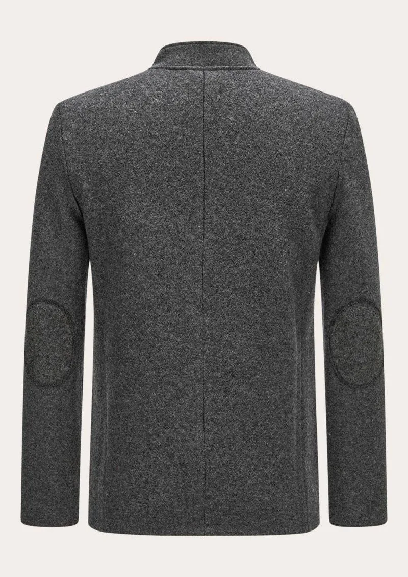 Herren Trachtenblazer mit Kontrastnähten und Knopfdetails