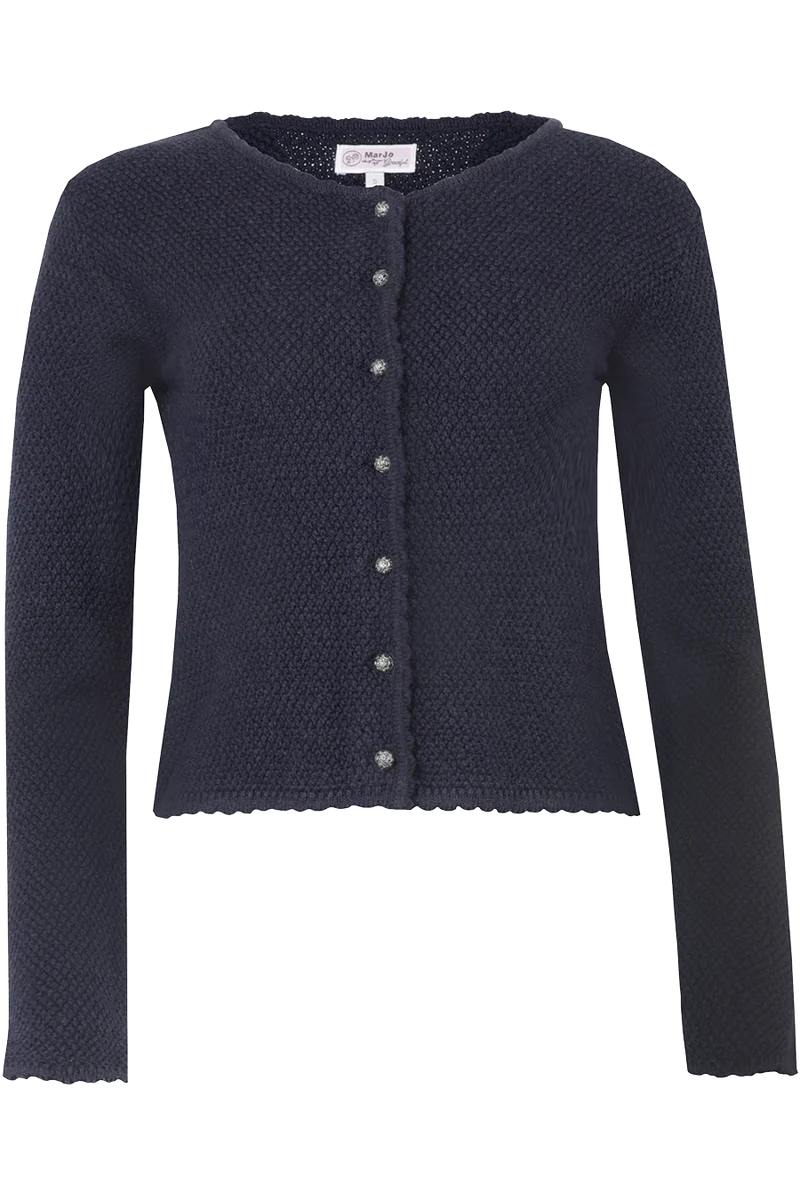 Dirndl-Strickjacke mit rundem Ausschnitt
