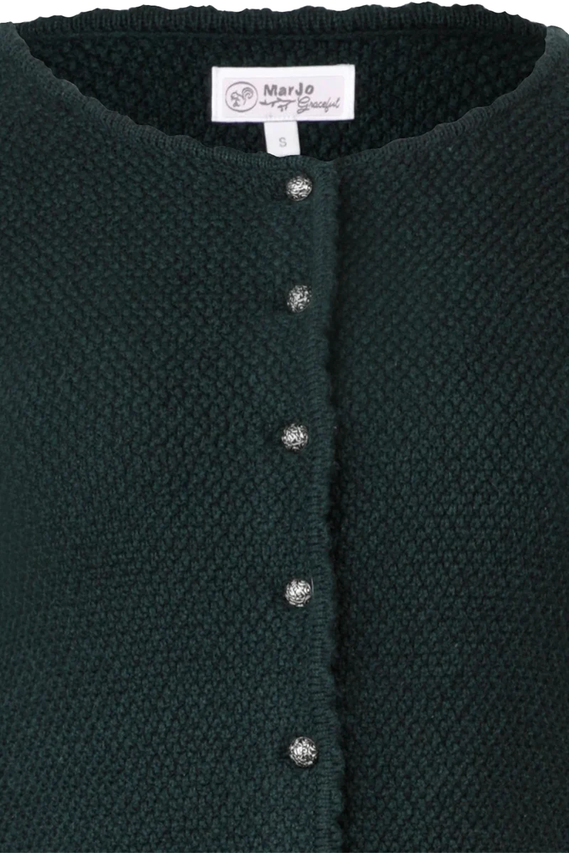 Dirndl-Strickjacke mit rundem Ausschnitt
