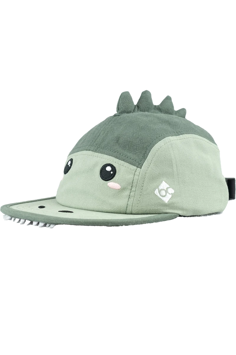 Kinder Cap aus Baumwolle und Leinen mit Dino-Design