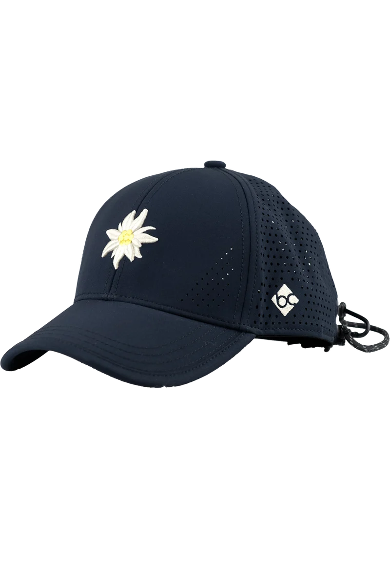 Unisex Curved-Cap mit Edelweiß-Design für Outdoor und Sport