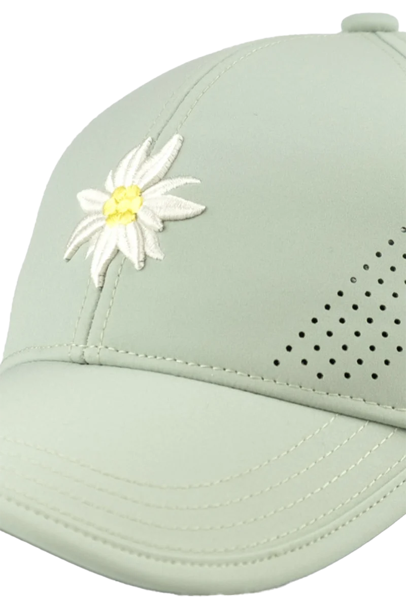 Unisex Curved-Cap mit Edelweiß-Design für Outdoor und Sport
