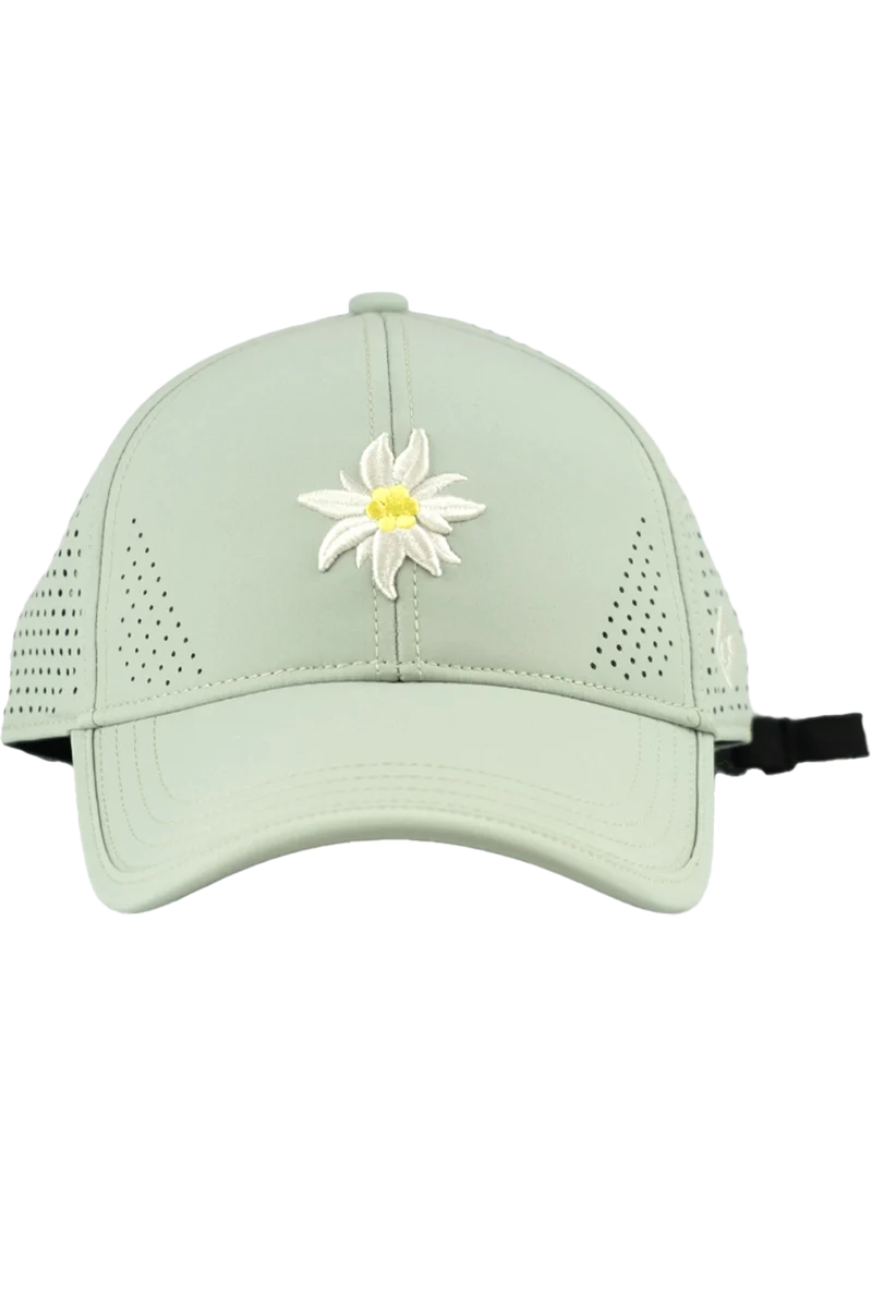 Unisex Curved-Cap mit Edelweiß-Design für Outdoor und Sport