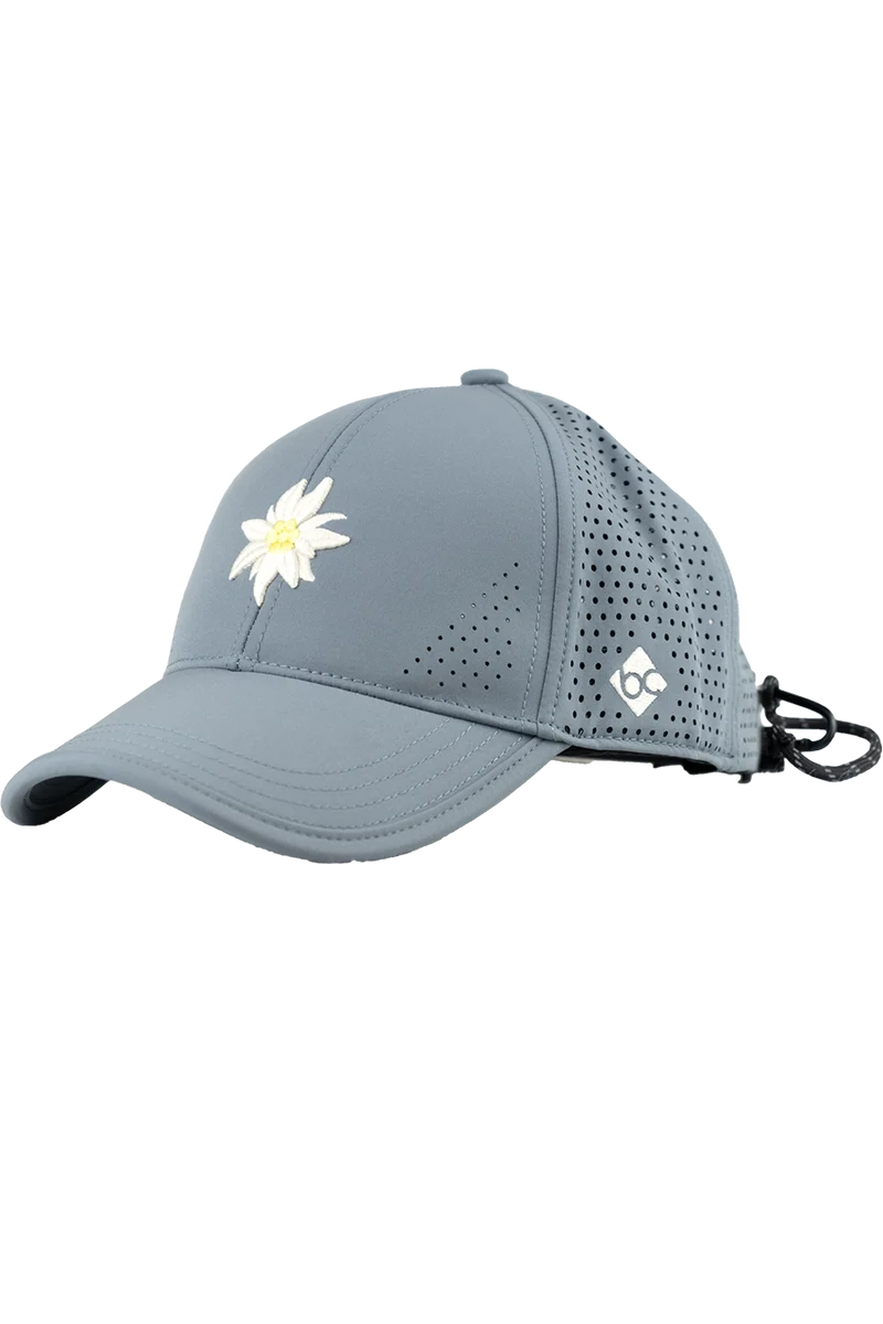 Unisex Curved-Cap mit Edelweiß-Design für Outdoor und Sport