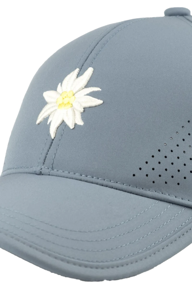 Unisex Curved-Cap mit Edelweiß-Design für Outdoor und Sport