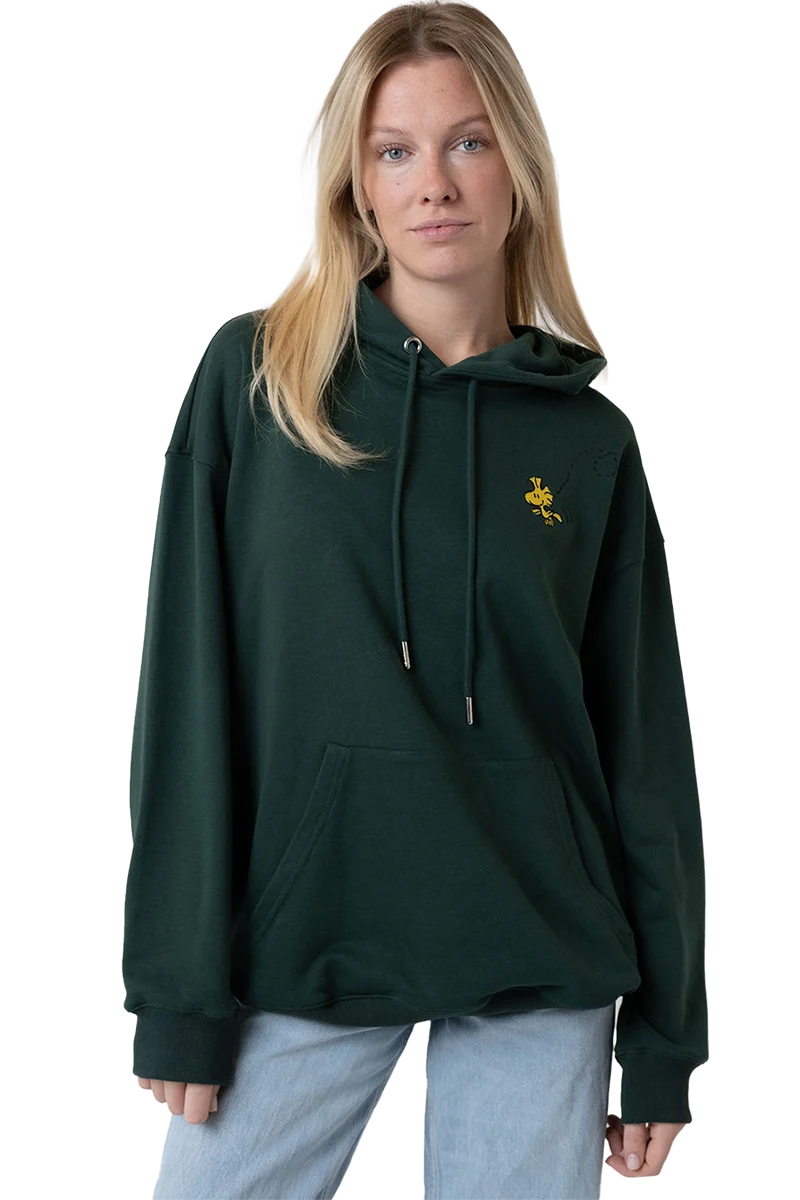 Unisex Hoodie mit Peanuts Stickerei und Druck 'Ned mit mir'