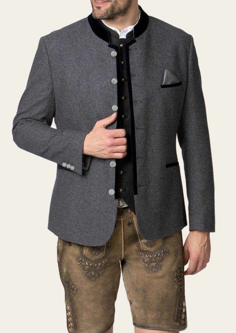 Herren Trachtenjacke mit Stickerei im Alpenstil