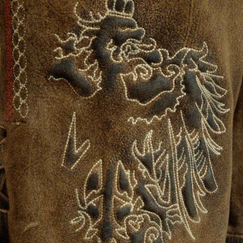 Herren Lederhose aus Echtleder mit Zierschnallen