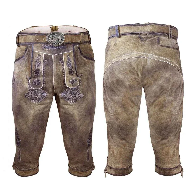 Zünftige Trachtenbundhose aus Leder für Herren
