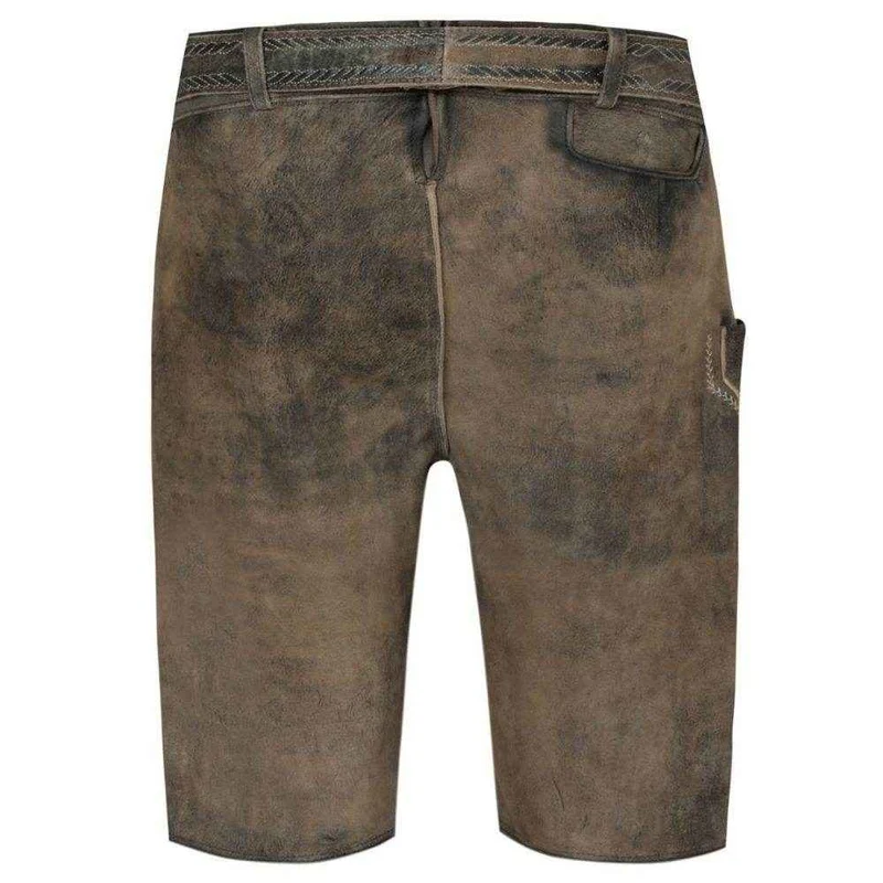 Herren Lederhose aus Rindsleder mit Trachtenknöpfen