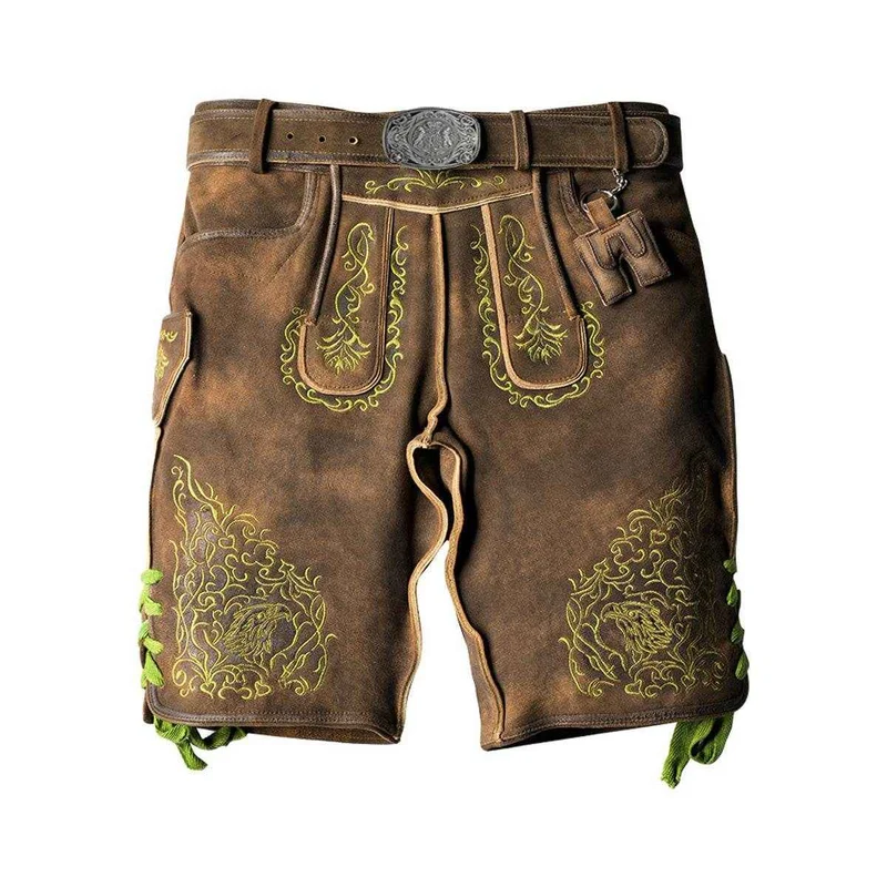 Kurze Trachtenhose Herren aus Velours mit Latz