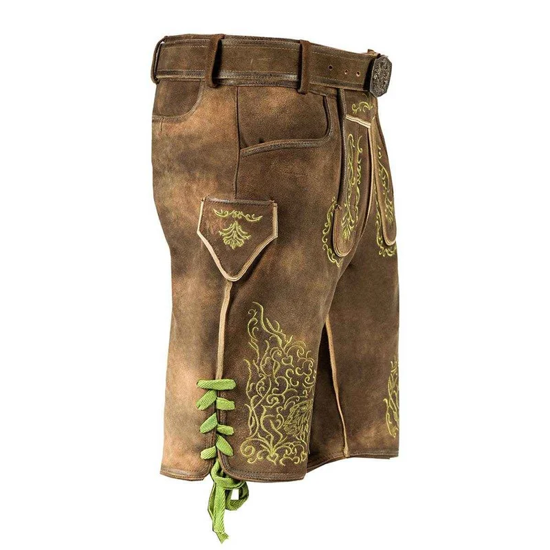 Kurze Trachtenhose Herren aus Velours mit Latz