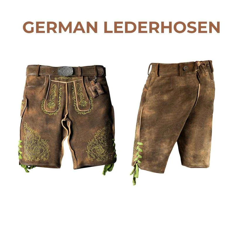 Kurze Trachtenhose Herren aus Velours mit Latz