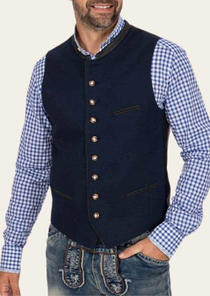 Elegante Herren Trachtenweste aus hochwertigen Stoffen